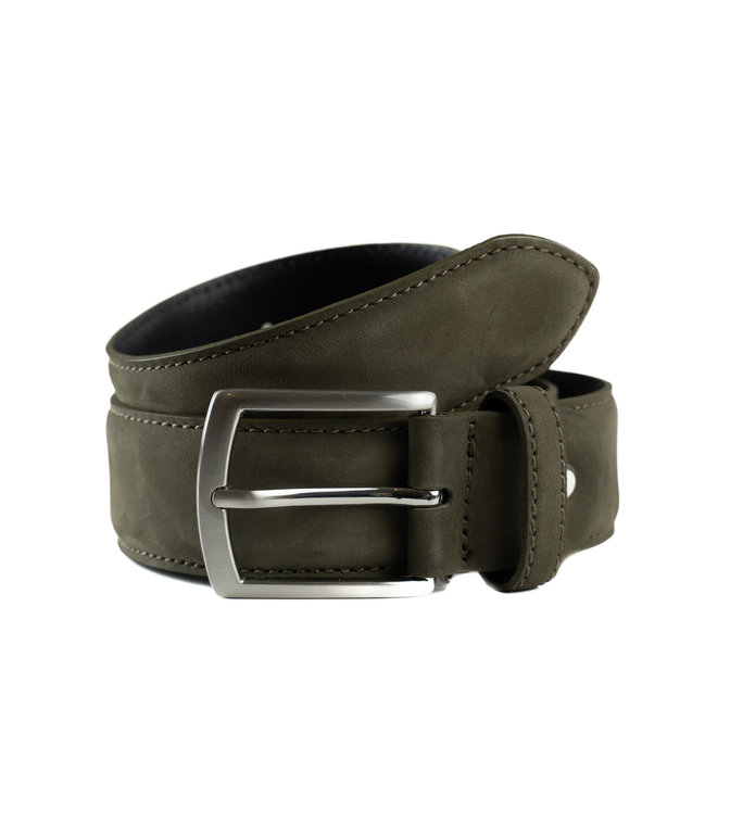 Blue Star ceinture 3.5 cm cuir de vachette Nubuck de qualité doublé de cuir