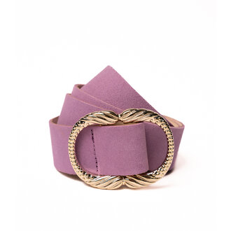 Blue Star Ceinture Femme Cuir  Mauve 4 cm Blue Star Ceinture Femme Cuir  Mauve 4 cm
