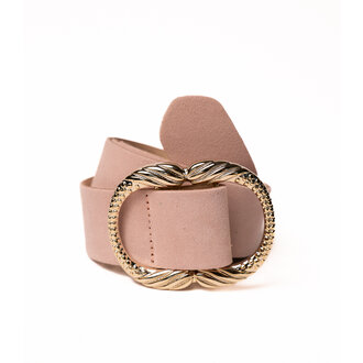 Blue Star Damesriem Leder Licht Roze 4 cm