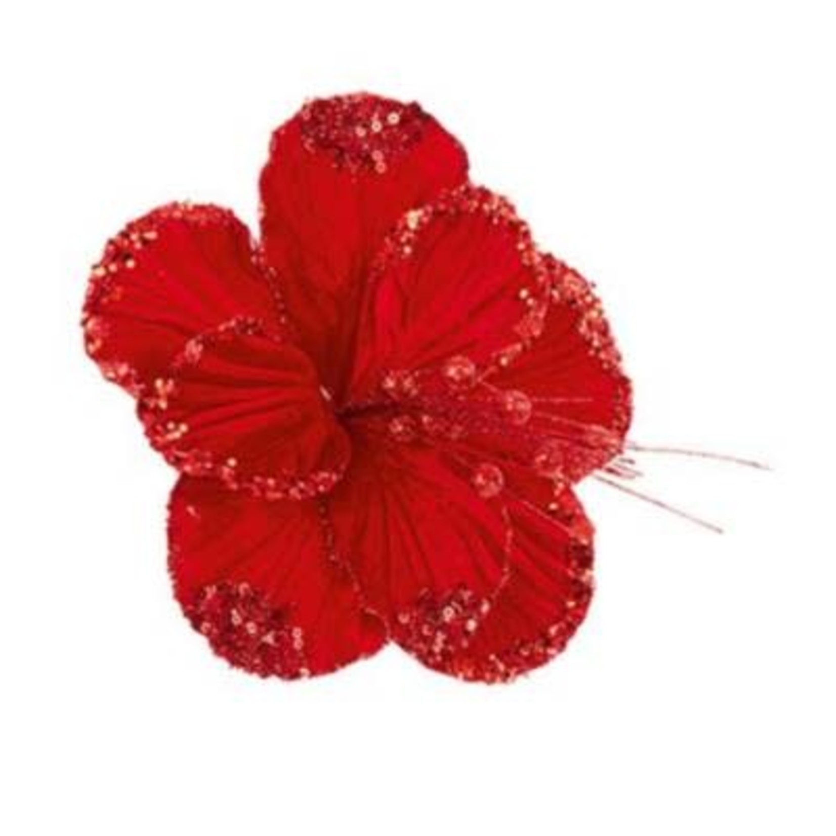 Premier Decorations 20Cm Hibiscus Flower - Red