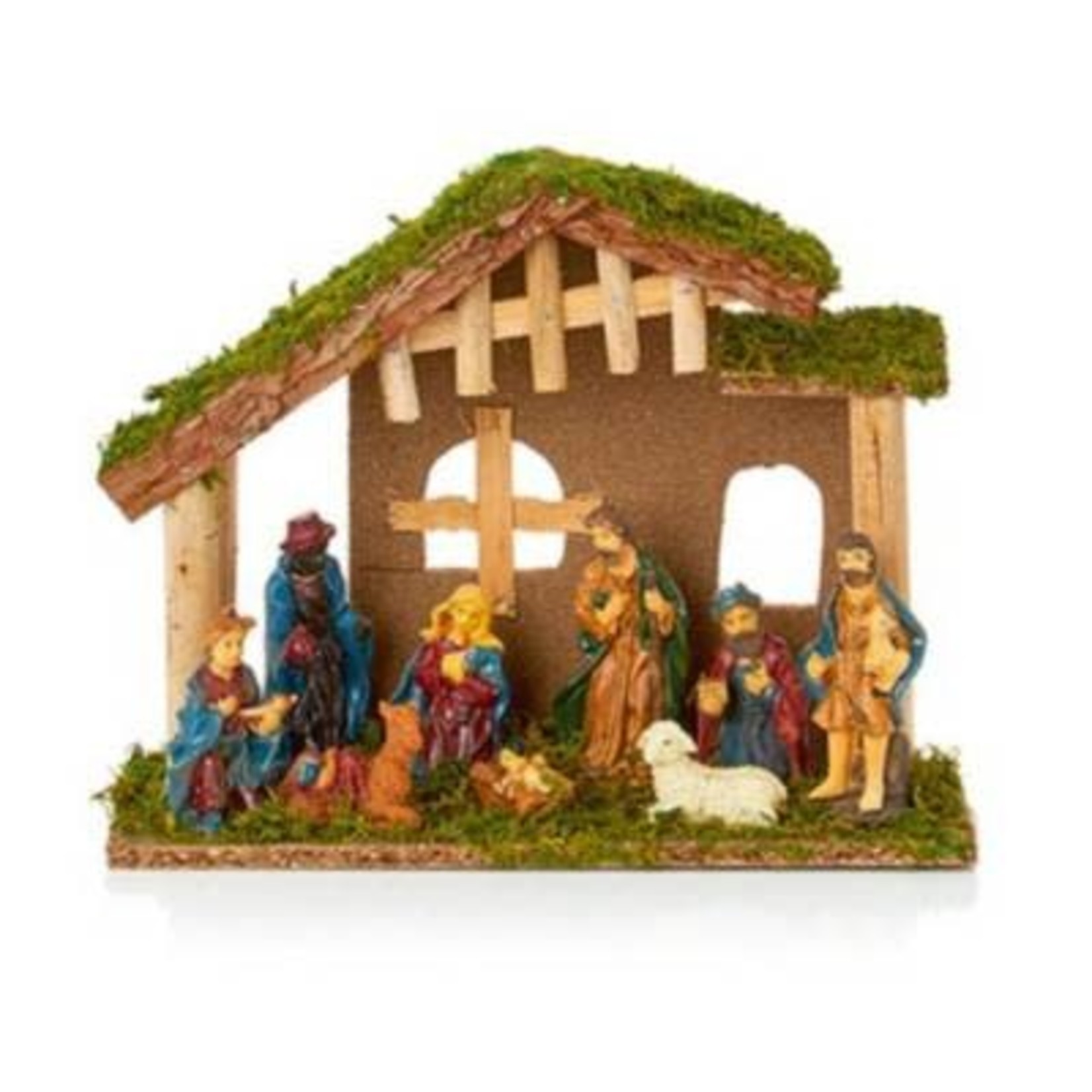 Premier Decorations 30Cm Wooden Nativity 10Pcs
