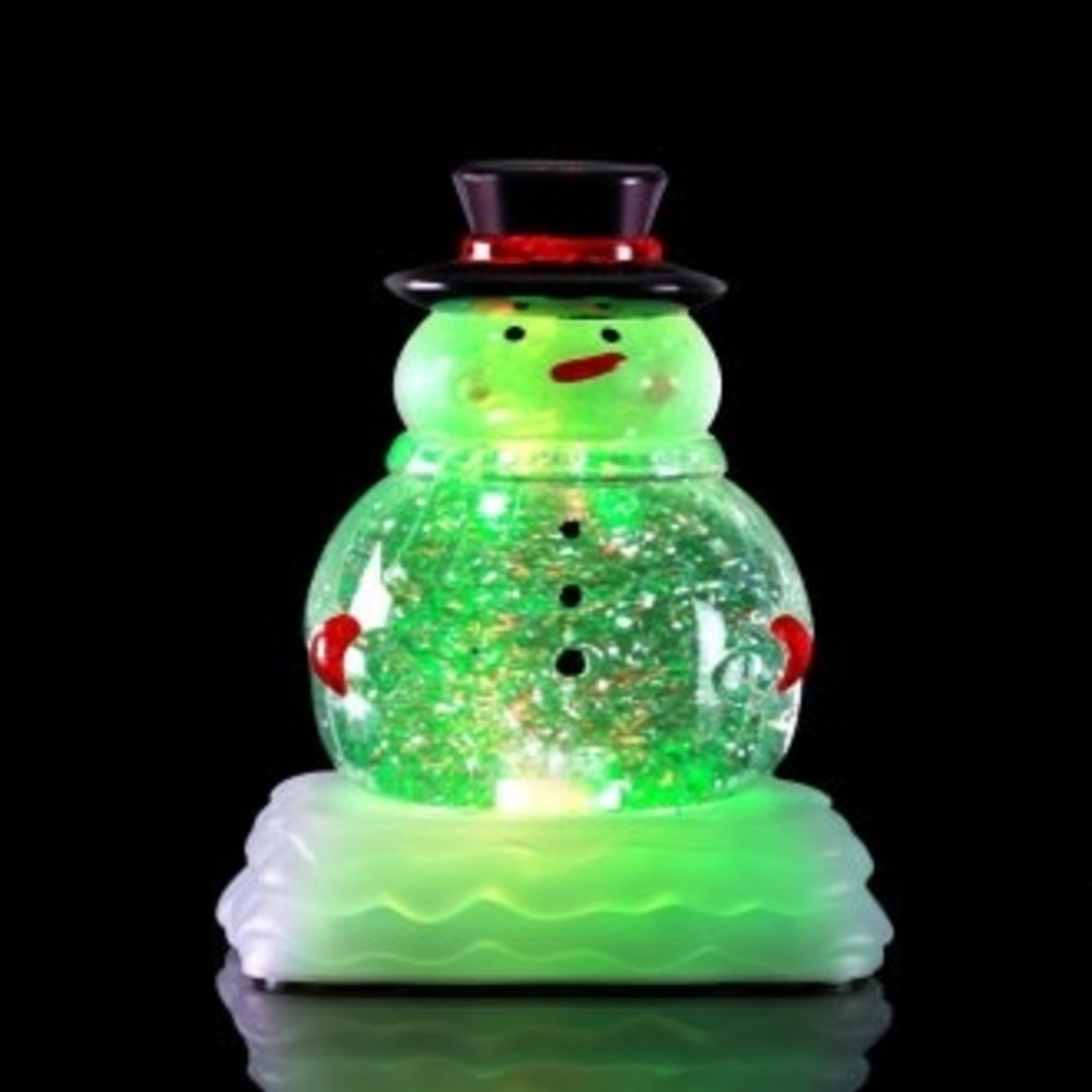 Western Grave Products Glitter Led Snowman With Top Hat