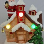 Western Grave Products Christmas House White Santa On Roof