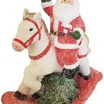 Santa On Rocking Horse Led