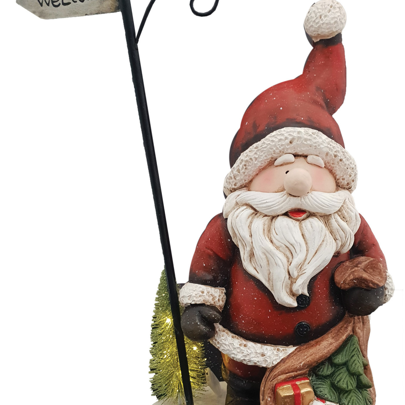 Western Grave Products Santa With Toys Under Light 59Cm