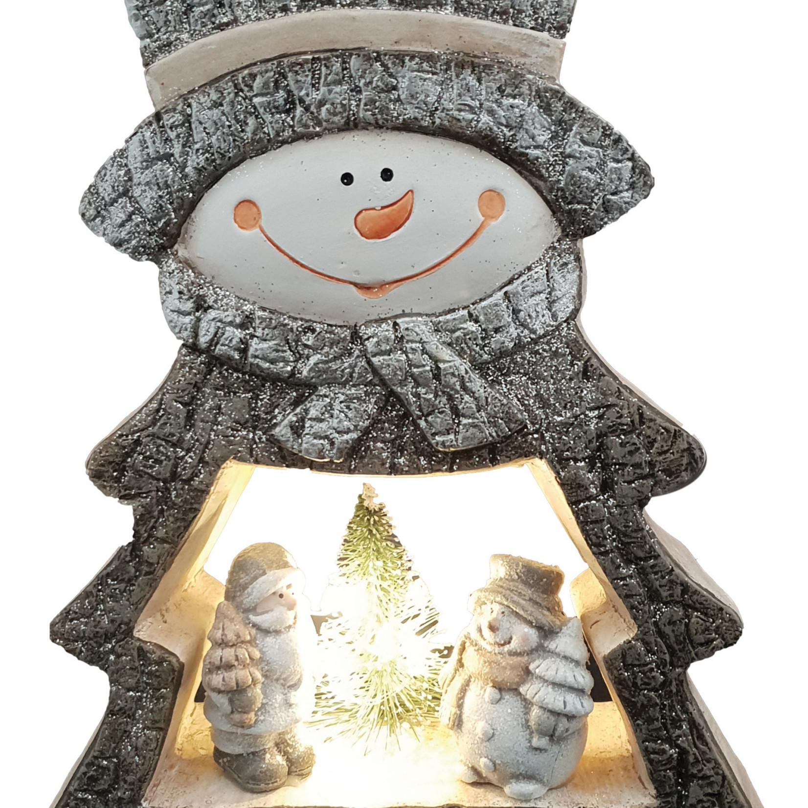 Western Grave Products 27Cm Snowman Mgo With Led