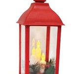 Western Grave Products Hexagon Led Lantern Red