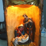 Holy Family With Light 8.5X6.7X11.5