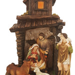 Western Grave Products Nativity Set Stable With Light