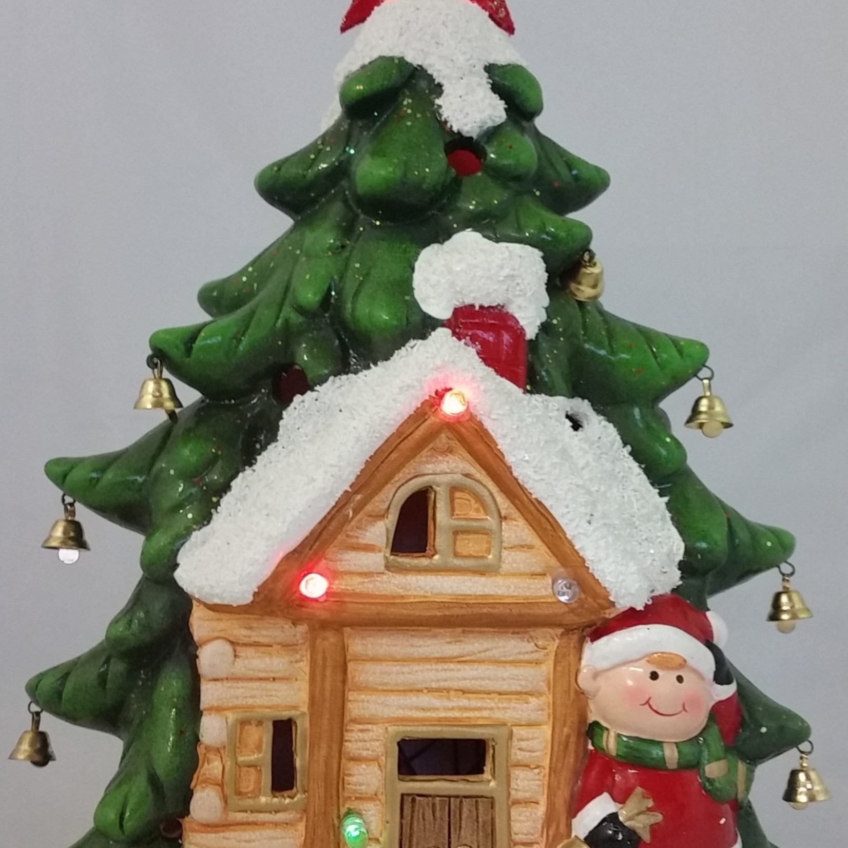 Western Grave Products Christmas Tree With House&Snowmen