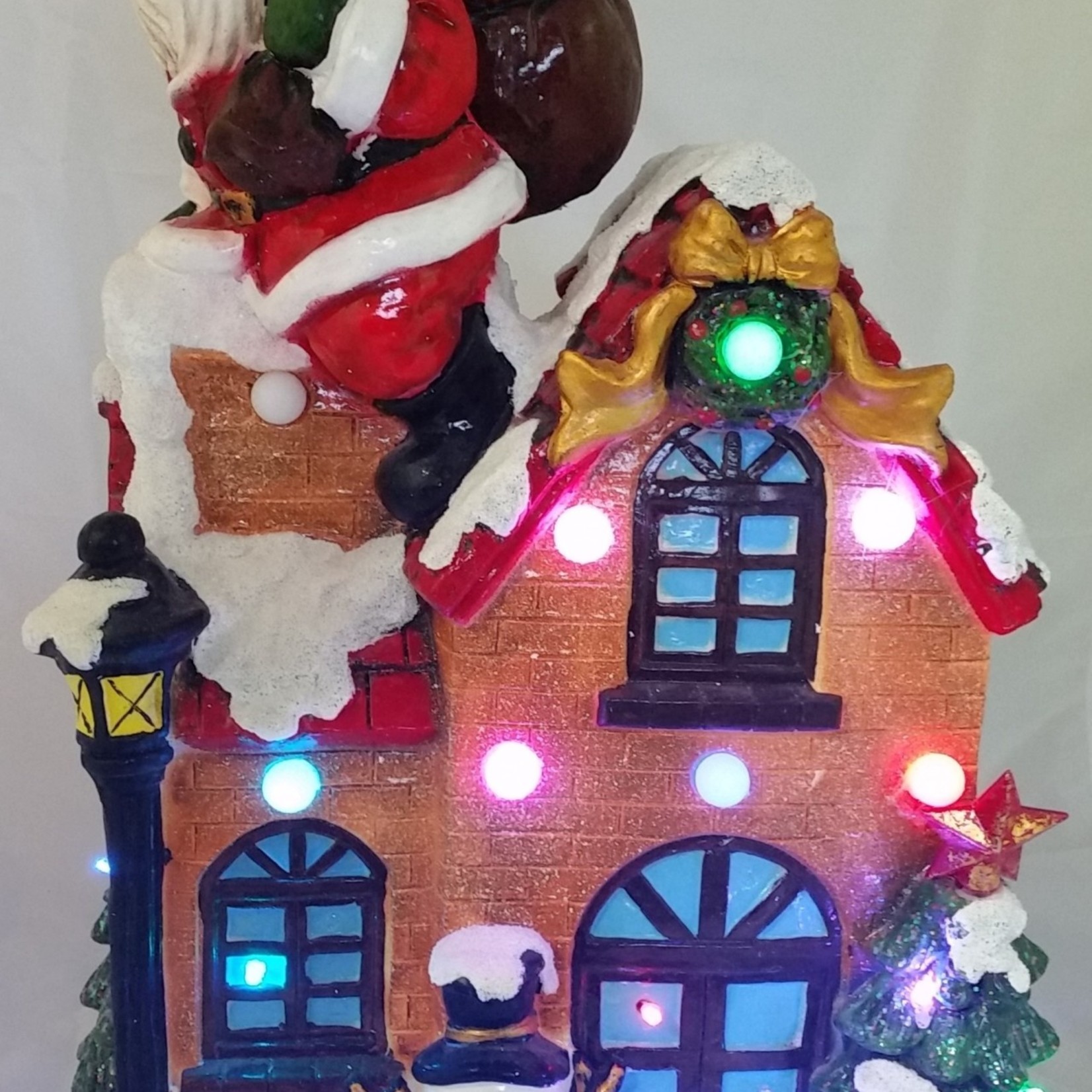 Led Musical House Santa On Roof