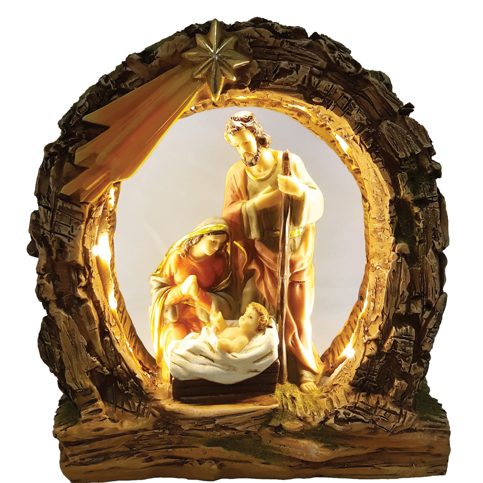 Holy Family With Light 24X7.75X25.5