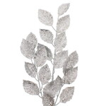 Festive Productions Ltd 72Cm Silver Glitter Leaf Branch