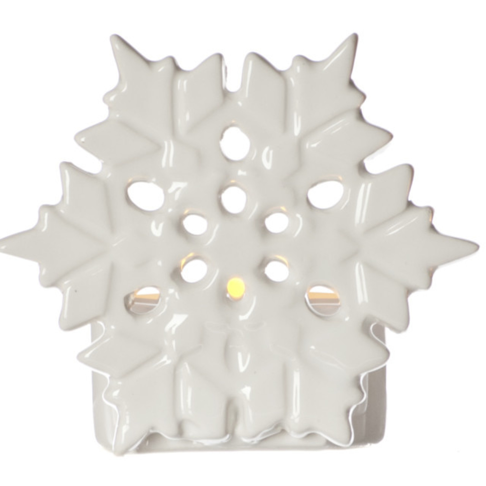 Festive Productions Ltd Snowflake Candle Holder 8Cm White