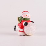 10Cm Lit Xmas Characters White Led Ball