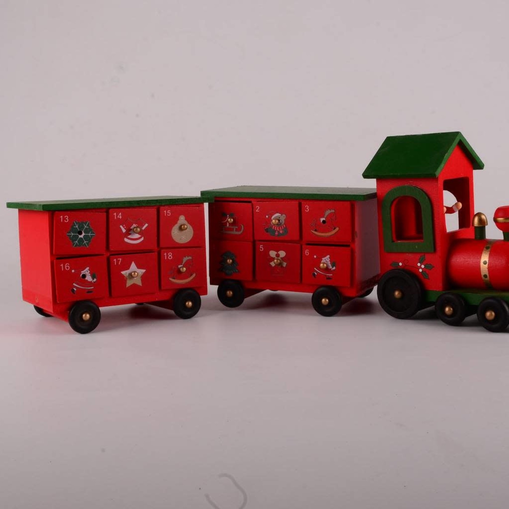 45Cm Wooden Advent Train