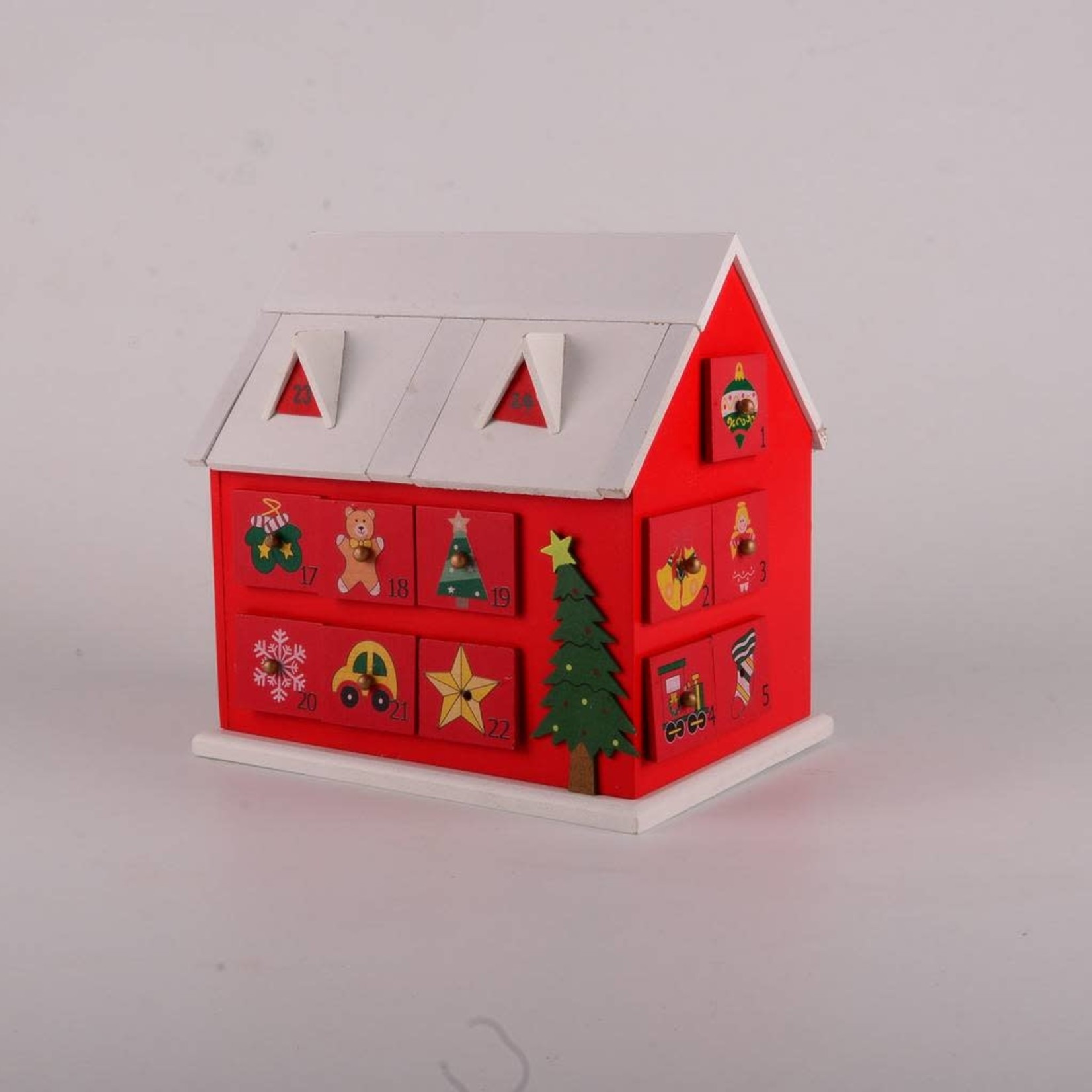 20 Cm Wooden Advent House