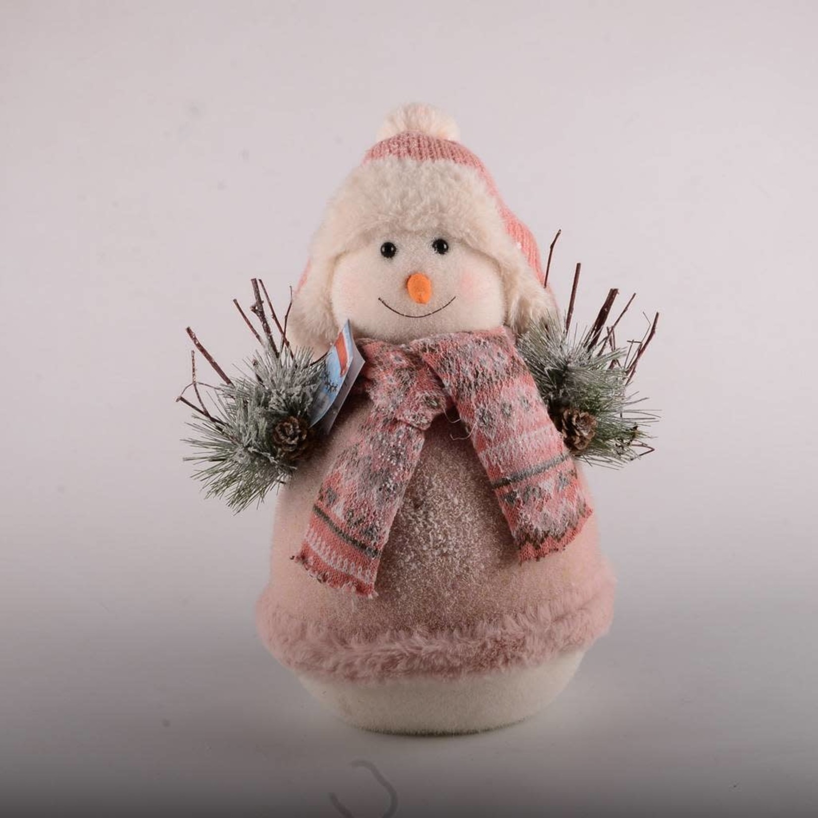 Timstor Snowman In Pink Scarf