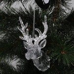 Festive Productions Ltd 13Cm Clear Reindeer Head Decoration