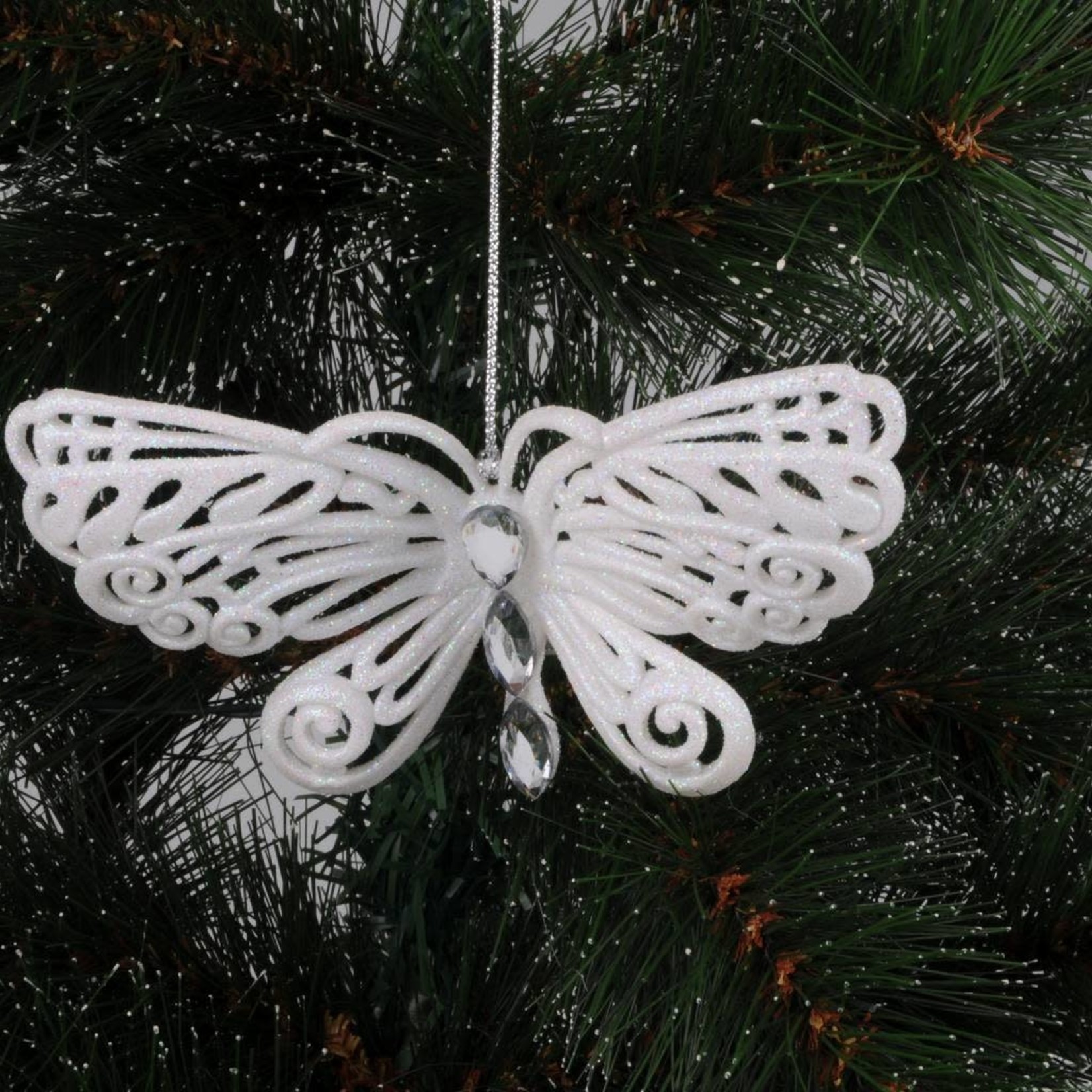 Glitter Butterfly White