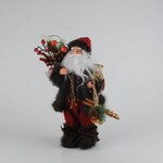 Santa Standing Burgundy 30Cm