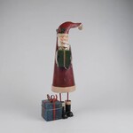 Enchante Cheerfull Metal Santa With Gifts