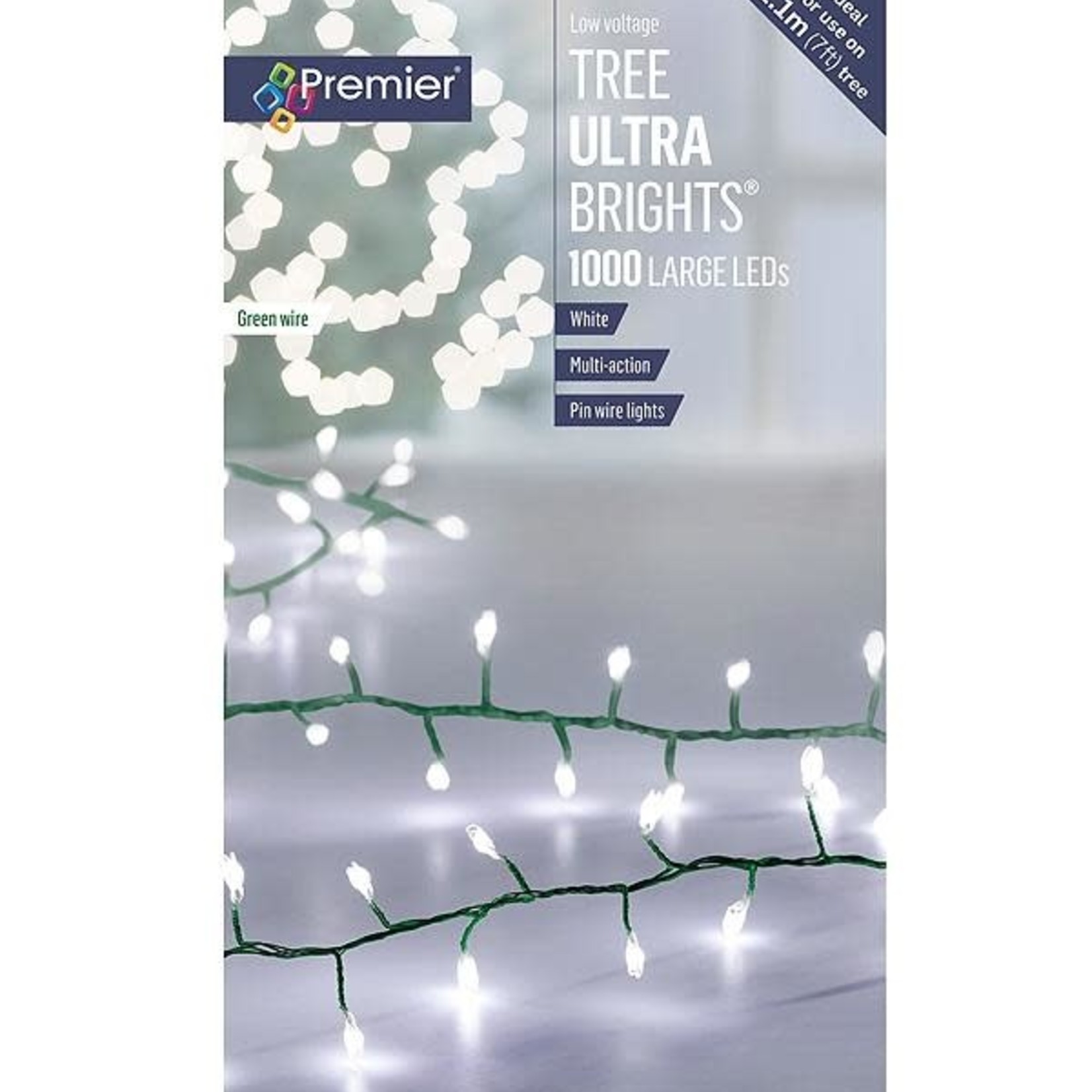 1000 M-A TreeUltraBrights Cool White LEDs Lights with timer