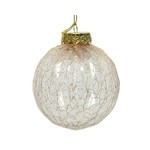 Kaemingk Bauble Shatterproof Transparant Lace 8cm