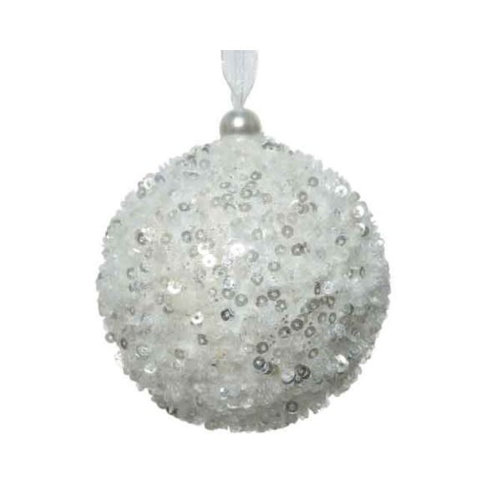 Kaemingk Bauble Foam Winter White 8cm