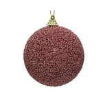 Kaemingk Bauble Foam Glitter Beads Velvet Pink 8cm