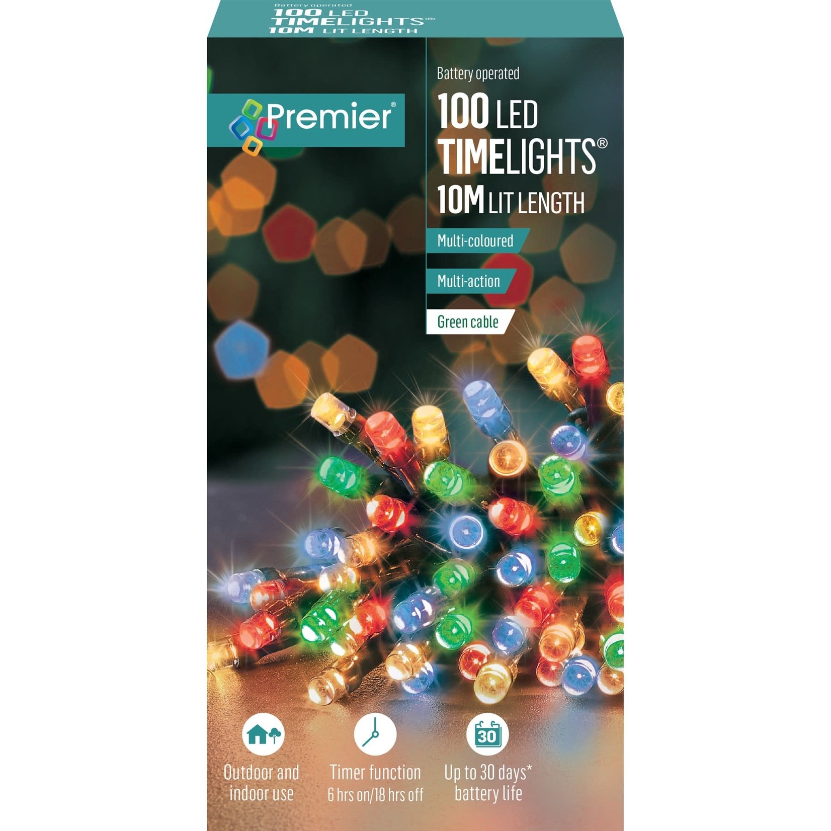 100 M-A-B-O TimeLight  MultiColour LEDs Lights With Timer