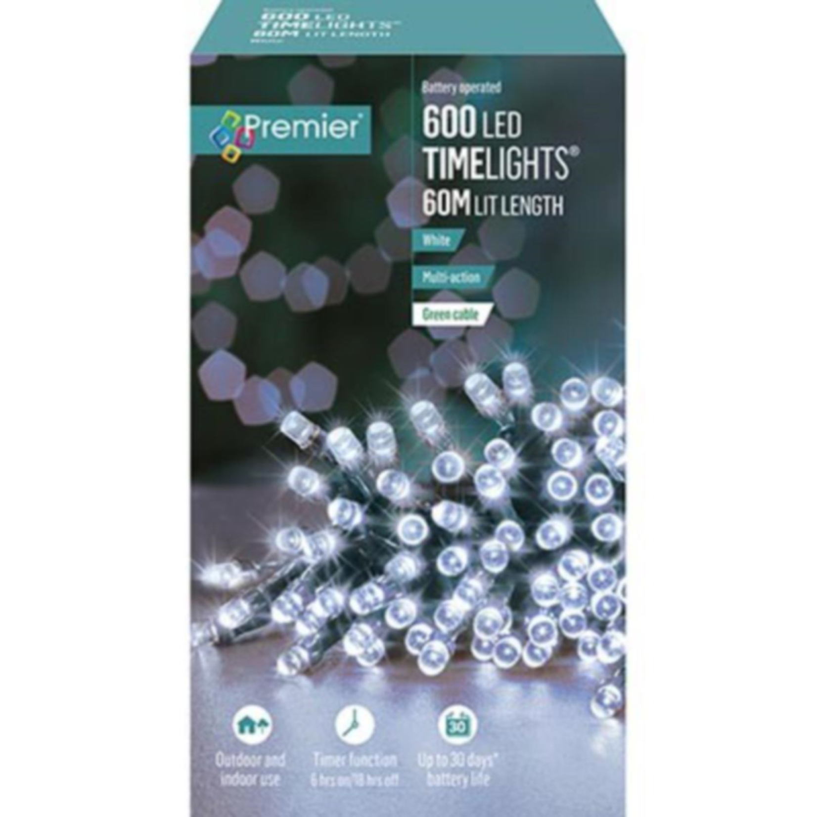 600 M-A-B-O TimeLight White LEDs Lights With Timer