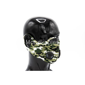 Mondkapjes.nl Training Mask |  Army Black | 1x