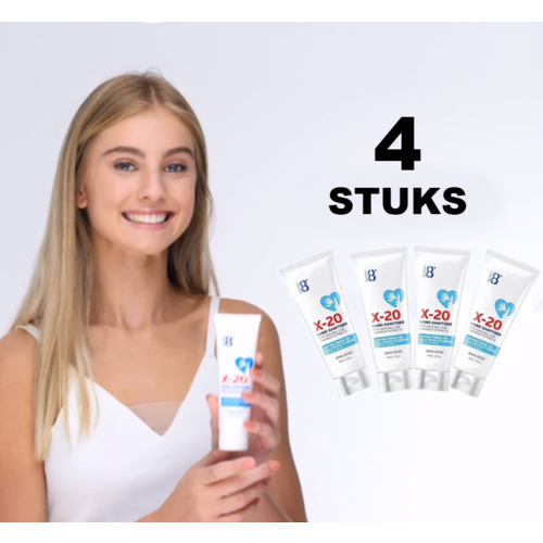 Mondkapjes.nl 4 stuks Desinfectie Handgel |  X-20 | Tube 80ml