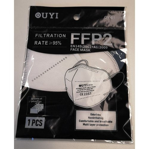 OUYI FFP2 5-Layer Medical Facemasks White | Ouyi | Certified Mask | 20-Pack