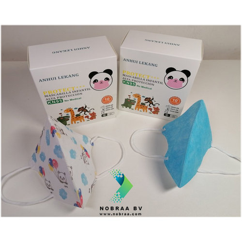 Mondkapjes.be KN95 Kidsmasks White Print| 10x Mondkapjes.be KN95 Kidsmasks White Print| 10x
