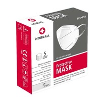 5 Masque FFP2 N95 | Blanc | Fabriqué dans l'UE