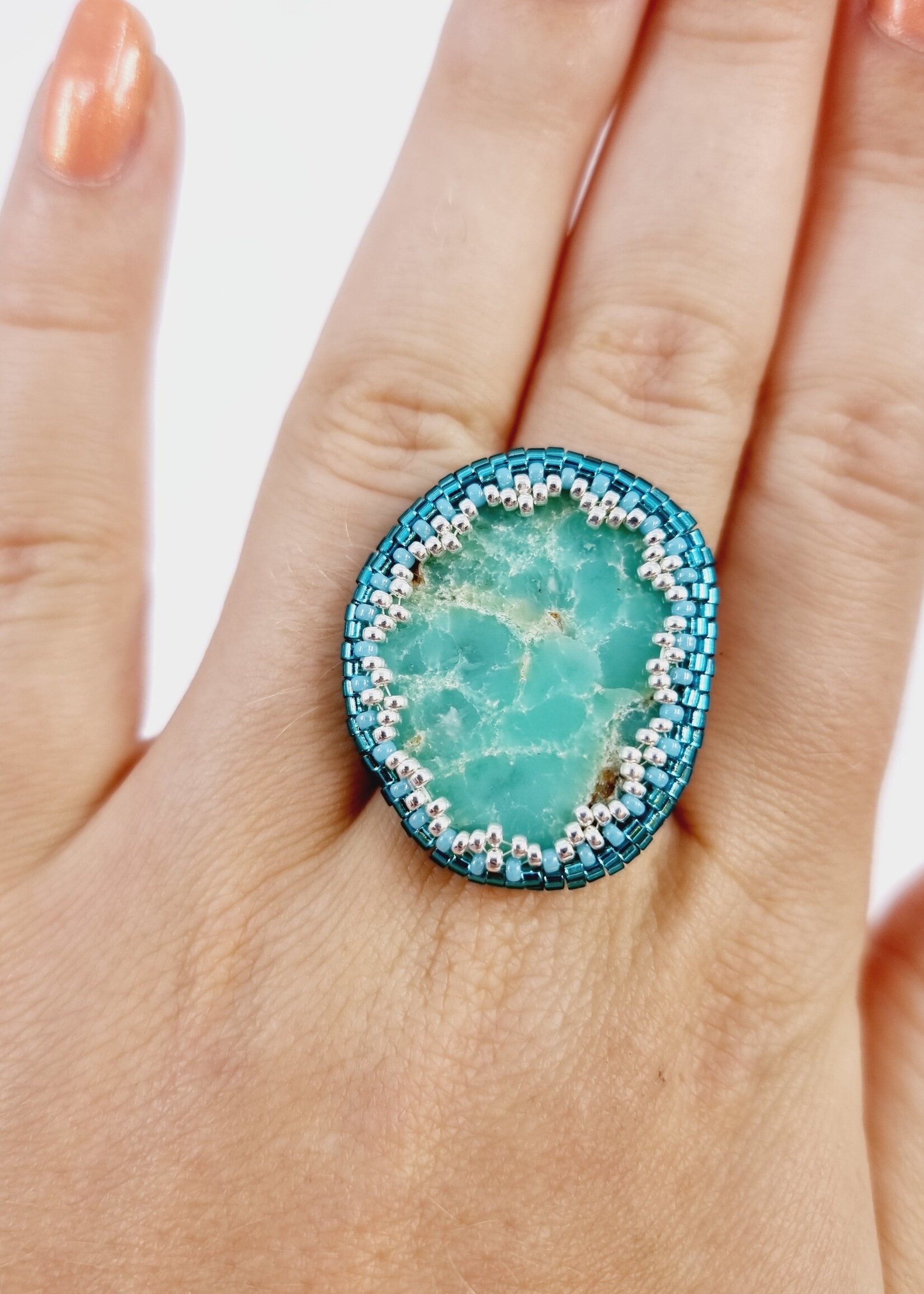 Chrysopraas ring