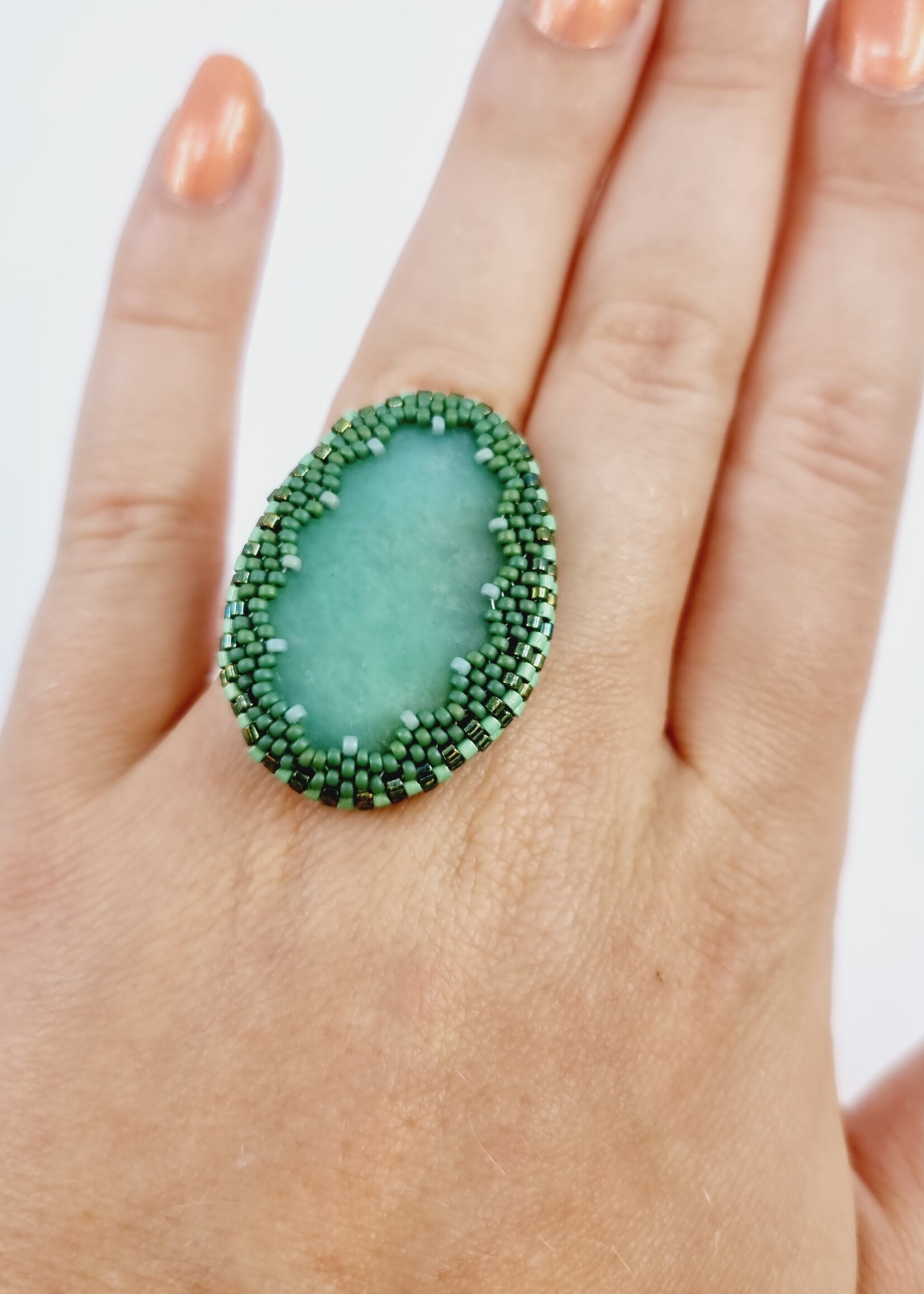 Chrysopraas ring