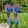 Mandala oorbellen - zwart/paars/blauw Mandala oorbellen - zwart/paars/blauw
