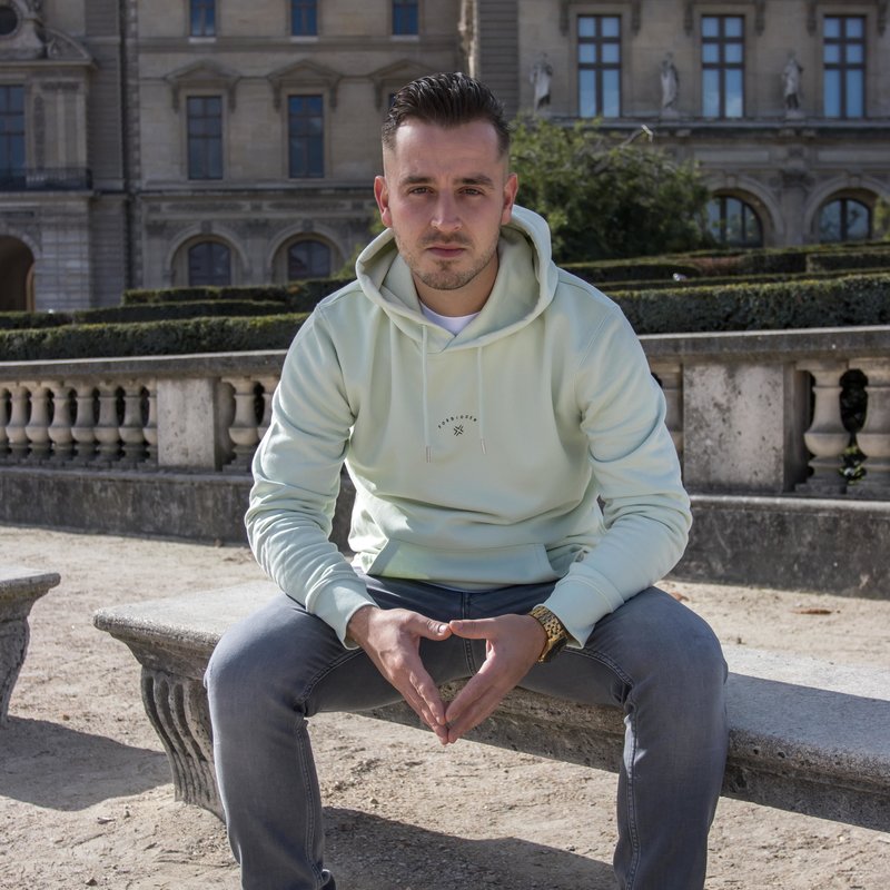 Hoodie logo -Mint green