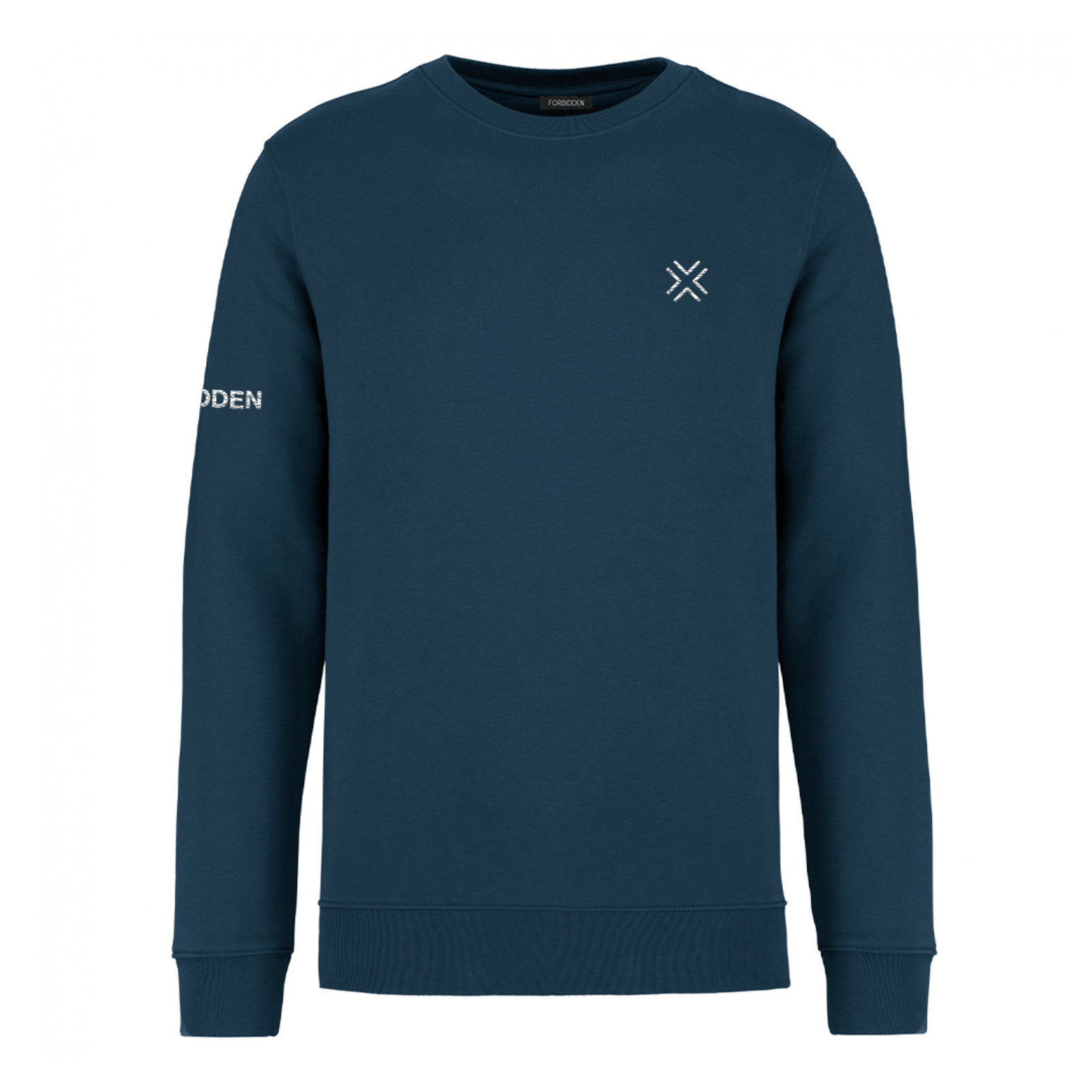 Sweater  embroidered logo - Peacockblue