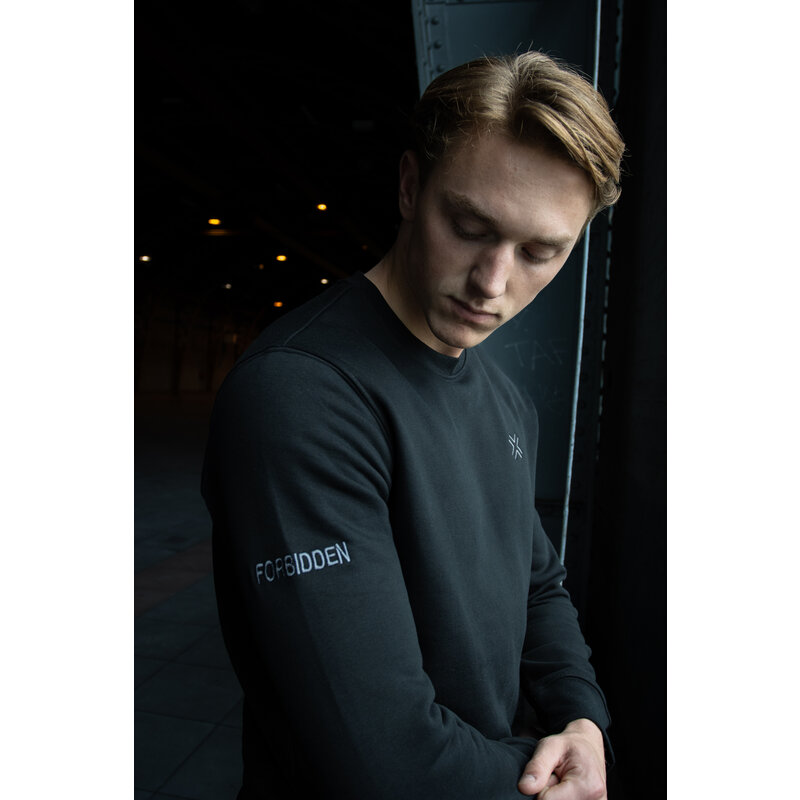 Sweater embroidered logo - Black
