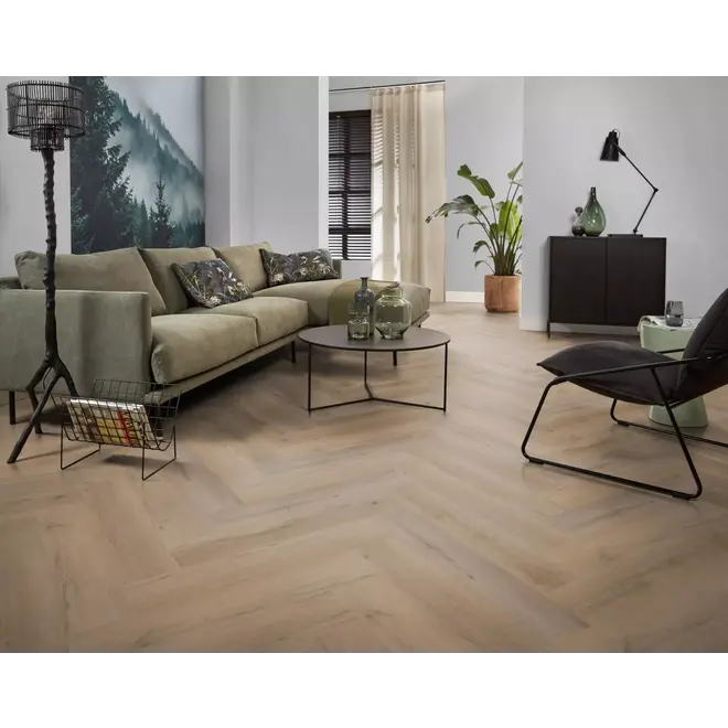 Floorlife Leyton Herringbone Dryback Smoky