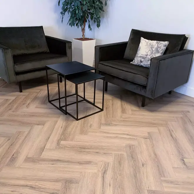 Gelasta City Herringbone Smoked Oak Light Rigid Click 5700