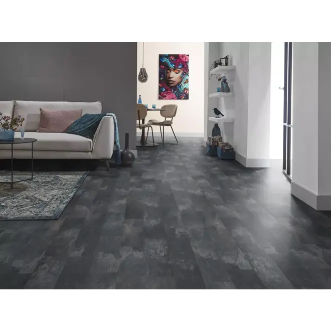 Expression Aqua Dark Grey Tile Laminate