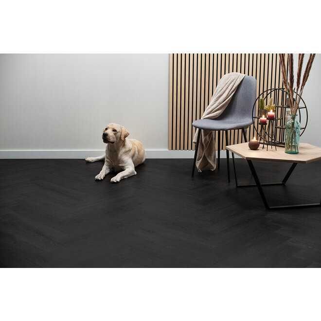 FLOER Herringbone Click PVC Maas Black