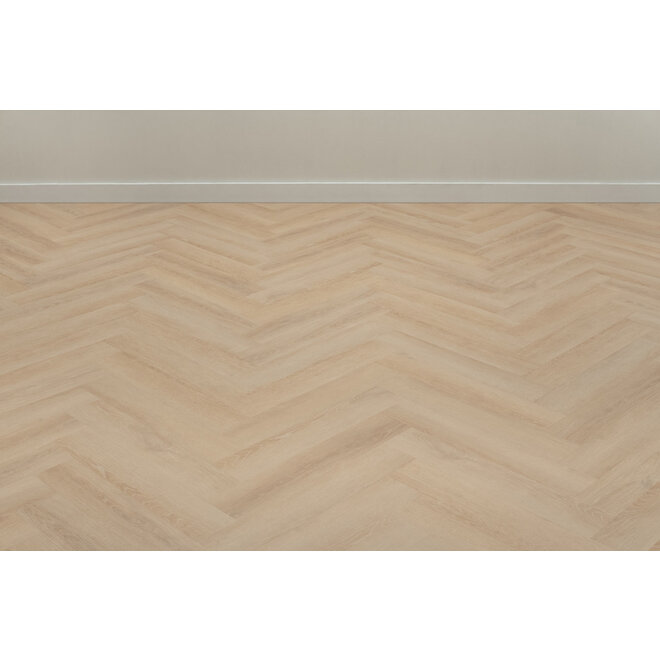 FLOER Herringbone Dryback PVC Untreated Oak