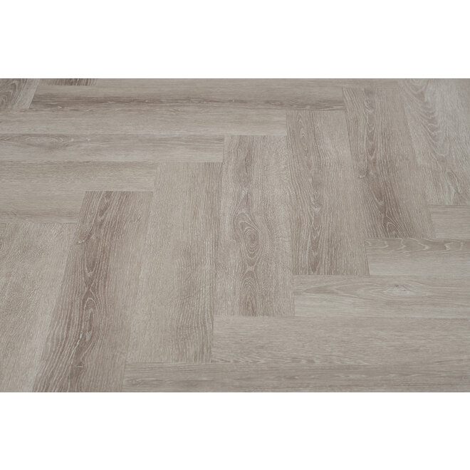 FLOER Herringbone Dryback PVC Grey Oak