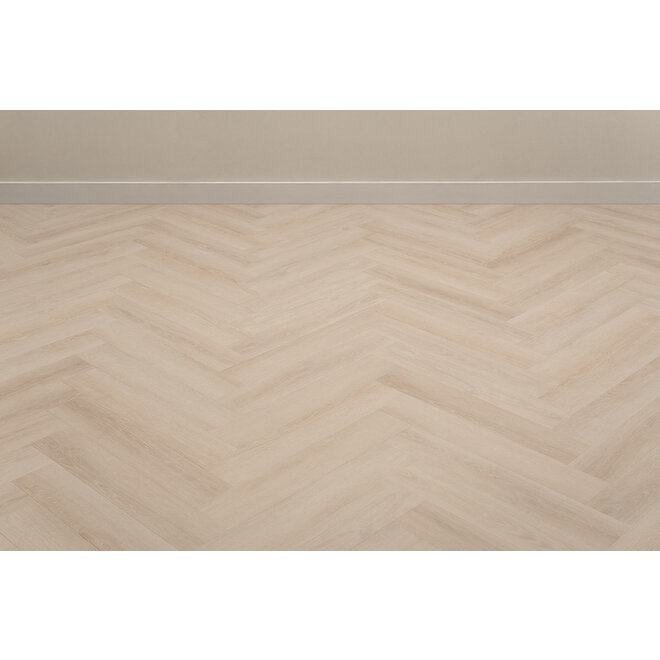 FLOER Herringbone Dryback PVC Crème Oak